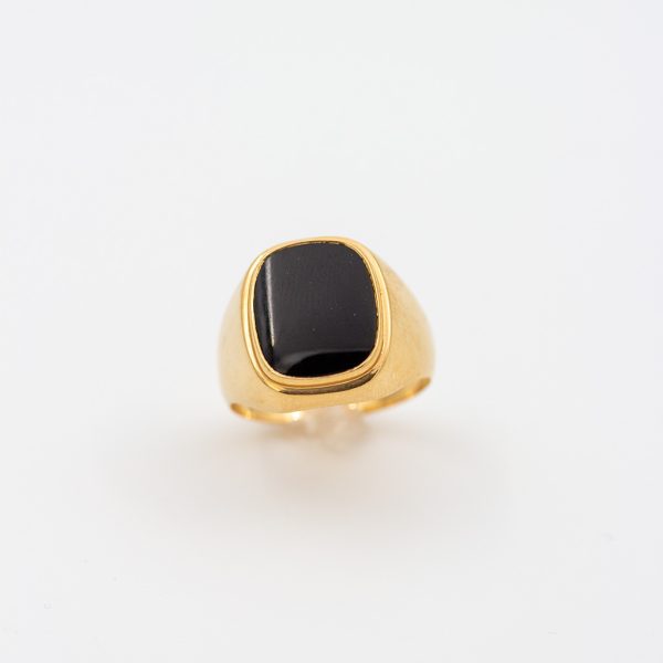Klackring Onyx 18 karat